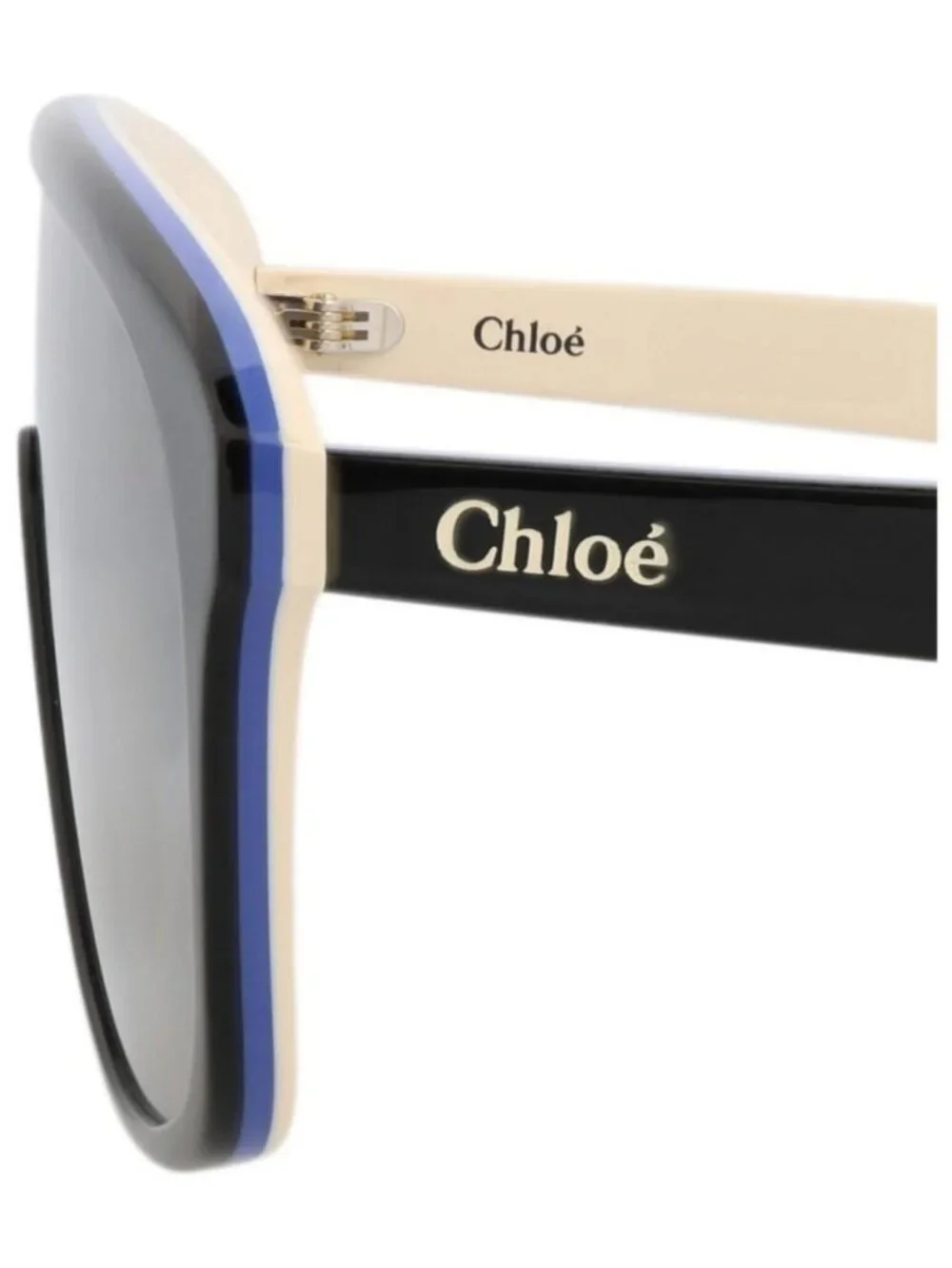 New Chloé Womens Aviator Black Black Silver Fashion Designer Sunglasses